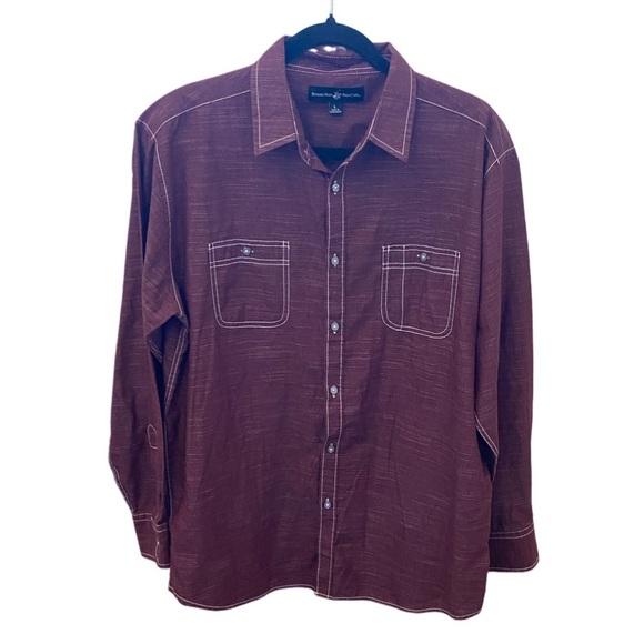 Beverly Hills Polo Club Other - Beverly Hills Polo Club Maroon Casual Button-Down Shirt. Size L.